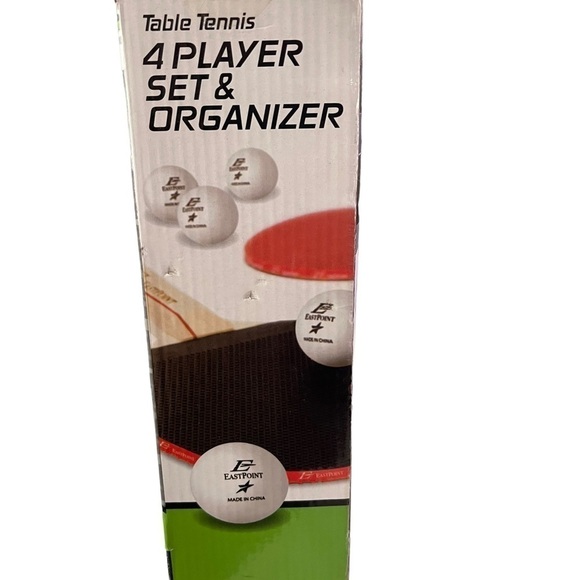 Eastpoint 4 player table tennis set  And organizer with 4 paddles 5 balls - Picture 2 of 4